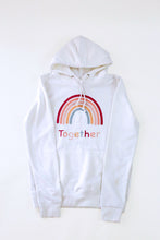 Load image into Gallery viewer, White Rainbow hooded jumper
