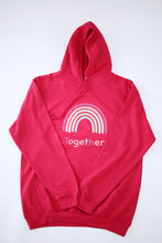 Load image into Gallery viewer, Pink Rainbow hooded jumper
